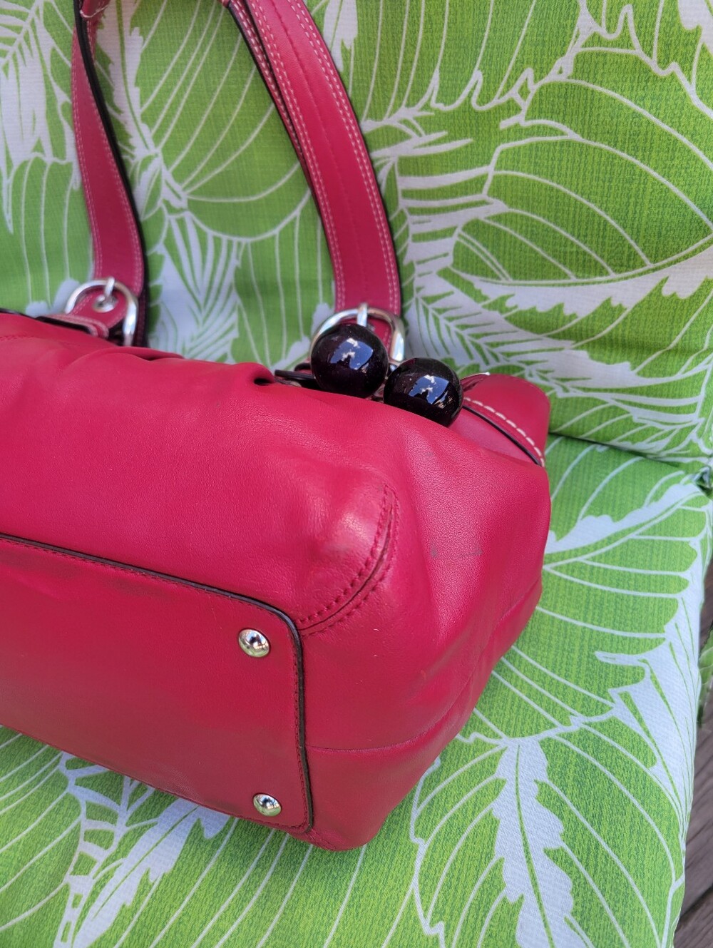 Vintage Coach Soho Pleated Leather Shoulder Bag - Picture 11 of 14